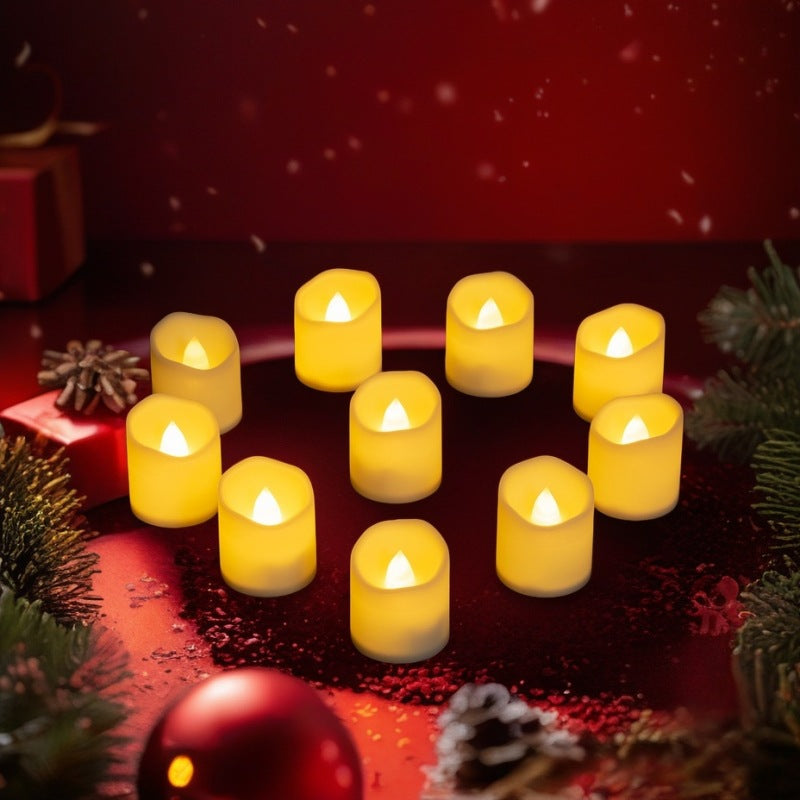 Led Wavy Mouth Candle Light Holiday Wedding Props Birthday Confession Decorations Atmosphere Light Christmas Electronic Candle
