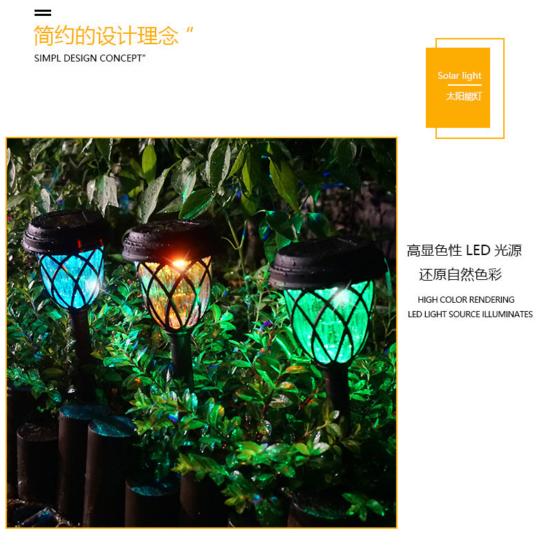 Amazon Cross-Border Solar Outdoor Courtyard Lamp Lawn Lamp Garden Led Decorative Lamp House Ground Lamp Rainproof
