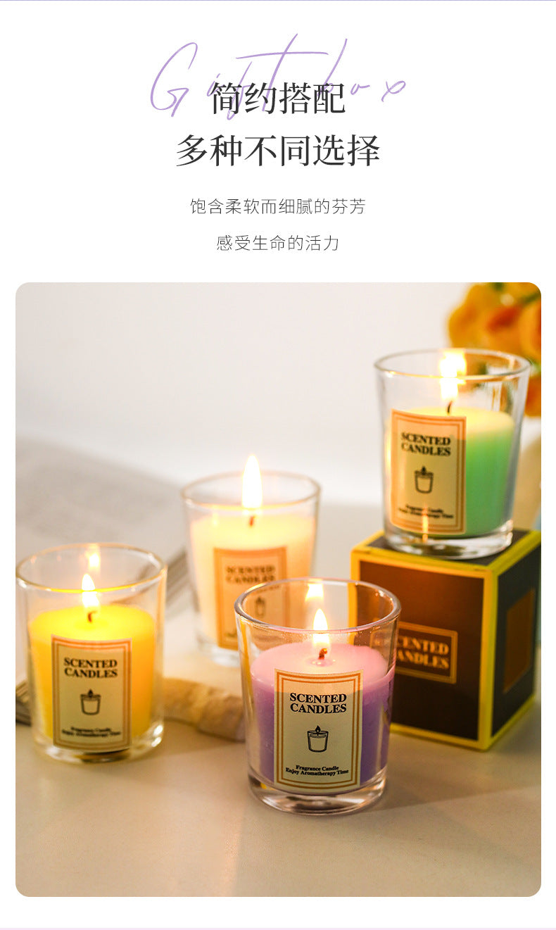 Simple Glass Cup Aromatherapy Candle Photography Atmosphere Props Decoration Creative Fragrance Holiday Atmosphere Props Candle