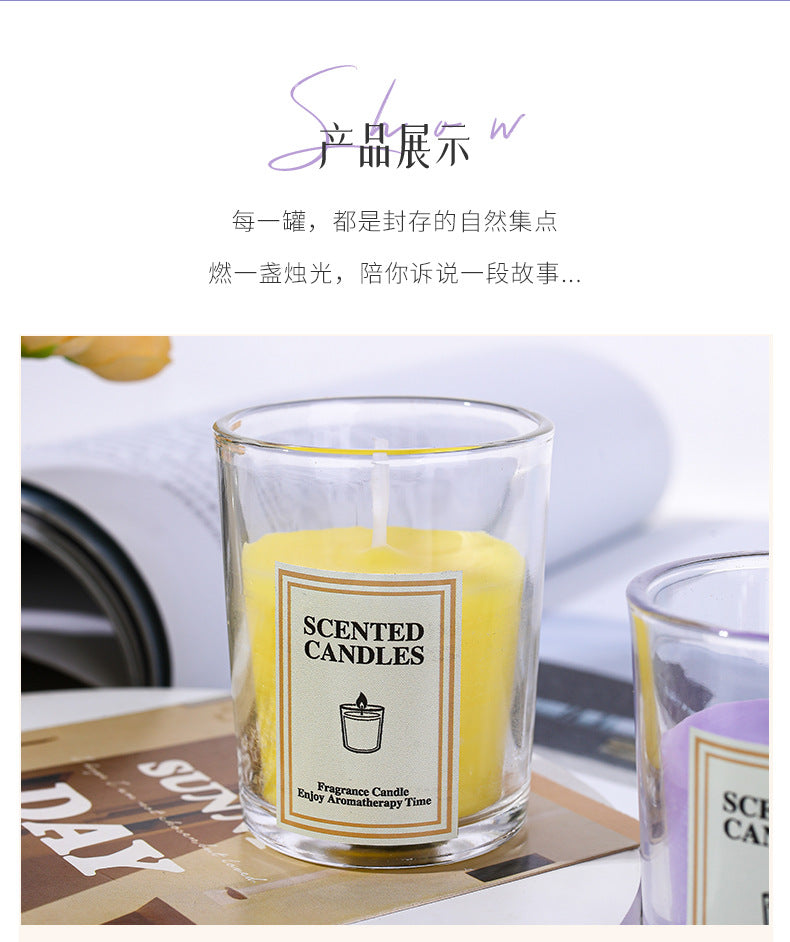 Simple Glass Cup Aromatherapy Candle Photography Atmosphere Props Decoration Creative Fragrance Holiday Atmosphere Props Candle