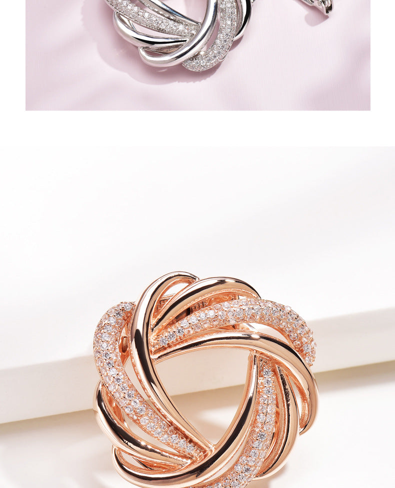 Silk Scarf Buckle High-end All-match Temperament Scarf Suit Pin Corner Knot Decorative Buckle Winter Accessories Brooch for Women