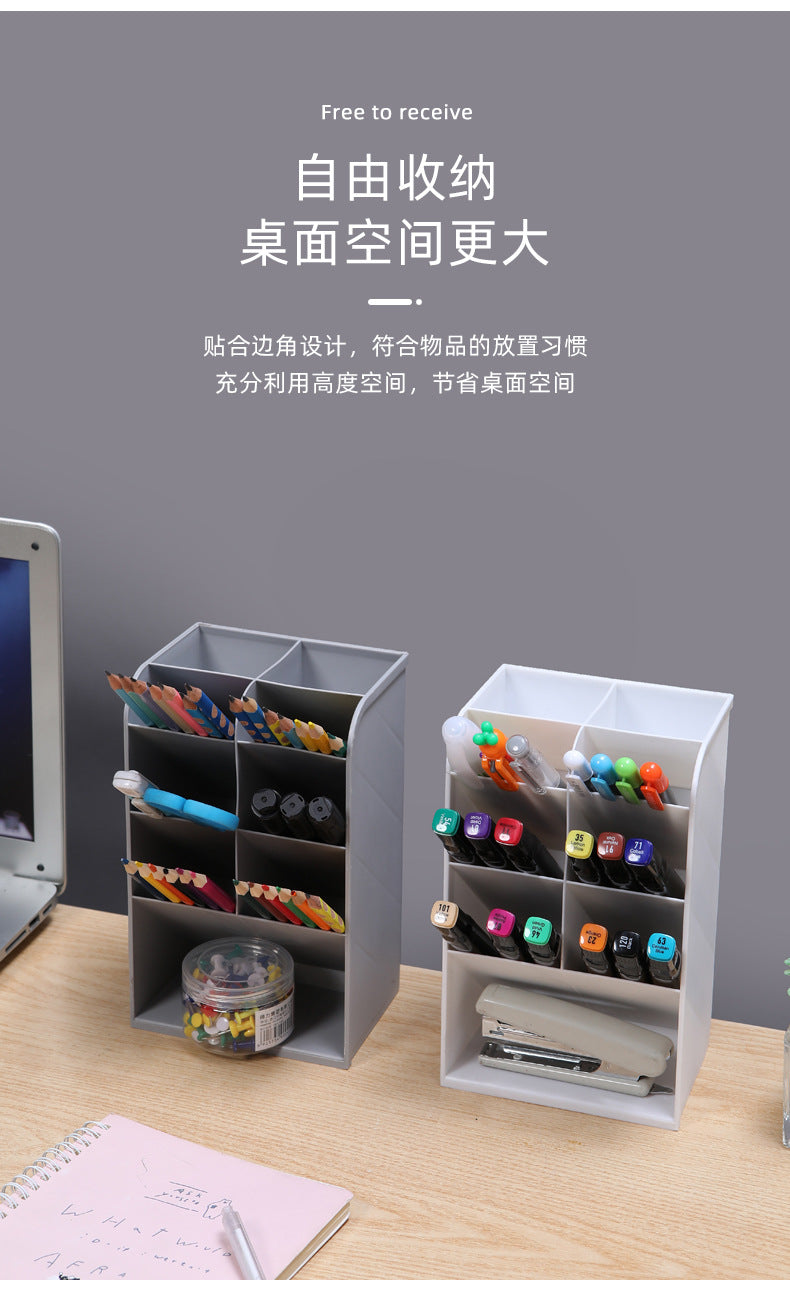 Oblique Pen Holder Desk Student Office Desktop Rack Children and Girls Stationery Storage Box Multifunctional Decoration Pen Holder