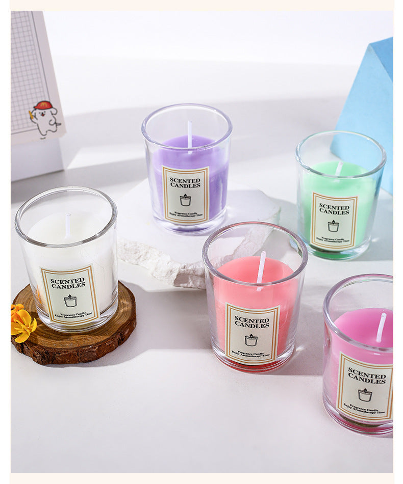 Simple Glass Cup Aromatherapy Candle Photography Atmosphere Props Decoration Creative Fragrance Holiday Atmosphere Props Candle
