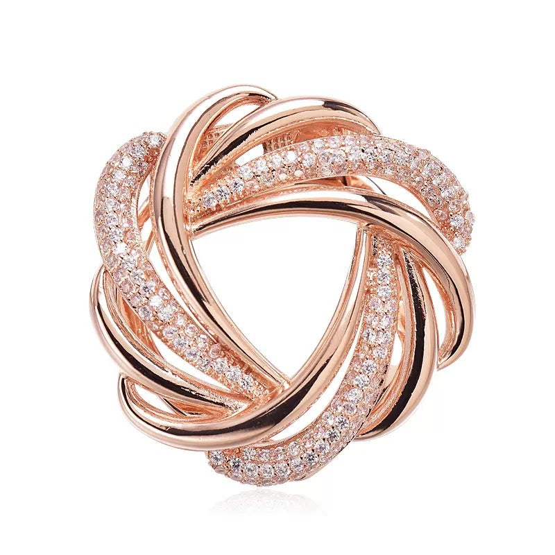 Silk Scarf Buckle High-end All-match Temperament Scarf Suit Pin Corner Knot Decorative Buckle Winter Accessories Brooch for Women