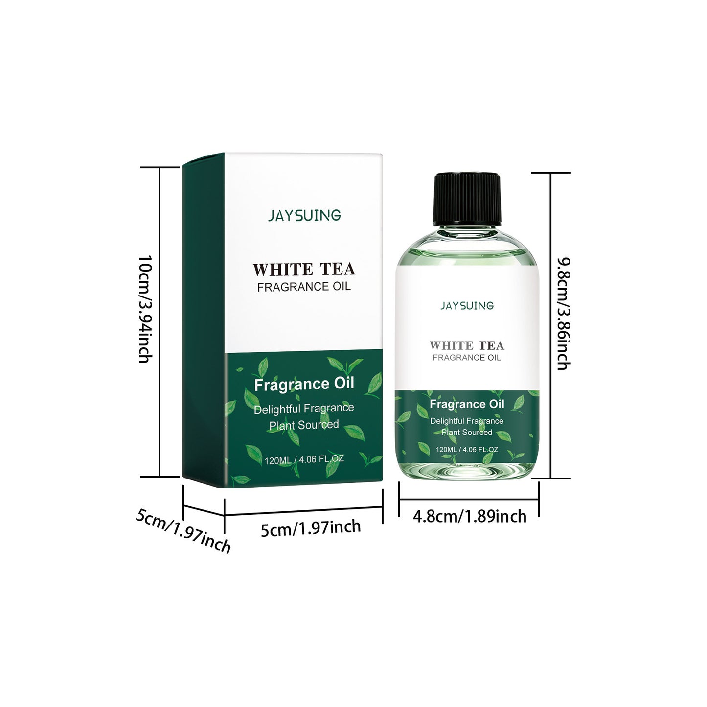 Jaysuing White Tea Fragrance Essential Oil, Long-Lasting Fragrance for Daily Commuting and Dating, Fresh and Skin-Friendly Atmosphere Perfume