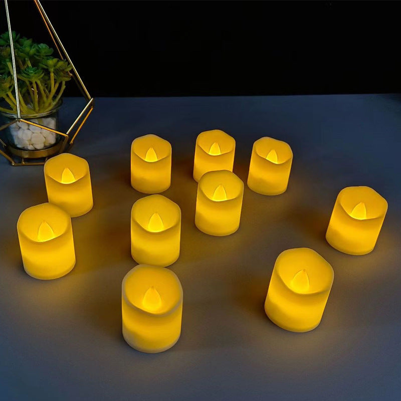 Led Wavy Mouth Candle Light Holiday Wedding Props Birthday Confession Decorations Atmosphere Light Christmas Electronic Candle