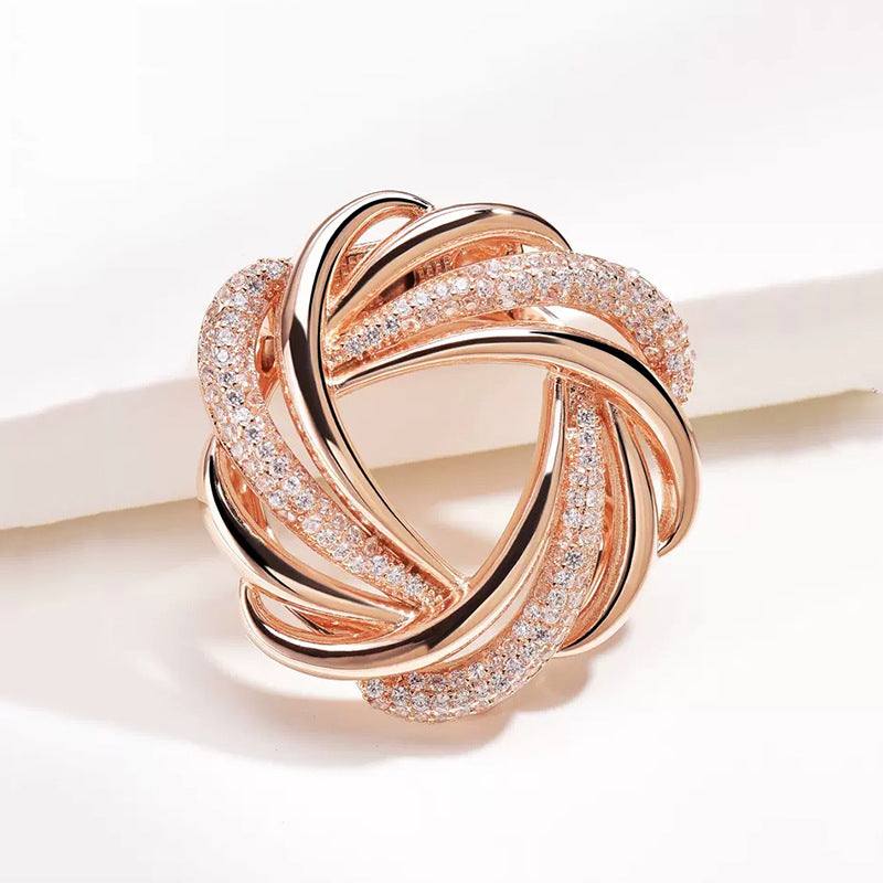 Silk Scarf Buckle High-end All-match Temperament Scarf Suit Pin Corner Knot Decorative Buckle Winter Accessories Brooch for Women