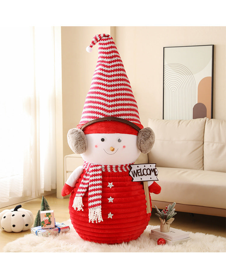 Cross-Border Antler Snowman Doll Christmas Decorations Cute Snowman Doll Christmas Ornaments Christmas Tree Decorations