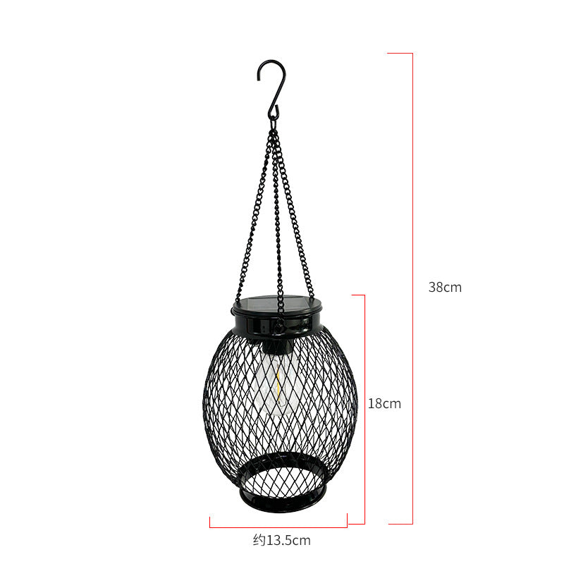 Solar Lights, Cross-Border Iron Lanterns, Garden Waterproof Mesh Woven Lights, Courtyard Decorative Lights, Solar Garden Hanging Lights