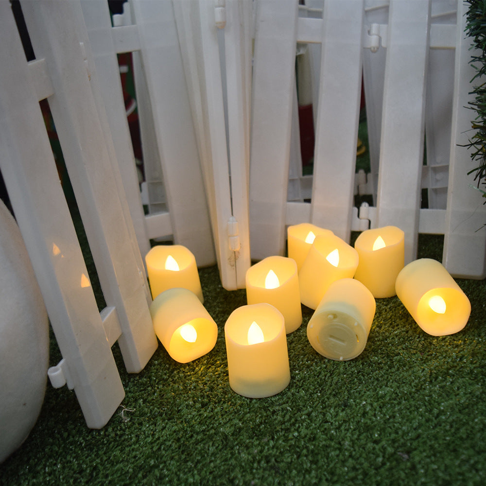 Led Wavy Mouth Candle Light Holiday Wedding Props Birthday Confession Decorations Atmosphere Light Christmas Electronic Candle