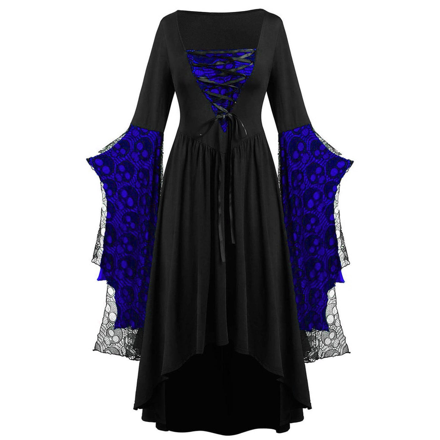 Hot-Selling Cross-Border Foreign Trade Halloween Role-Playing European and American Women's Clothing, Skull Strap Dress, Popular Style with Added Colors