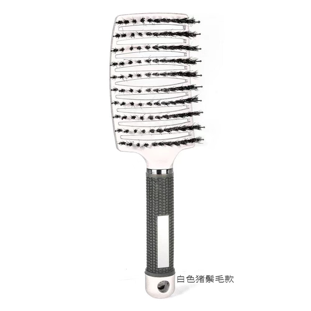 Cross-border Hot Pig Mane Big Bend Comb Fluffy Curly Hair Styling Comb Anti-static Hair Comb Home Hair Massage Comb