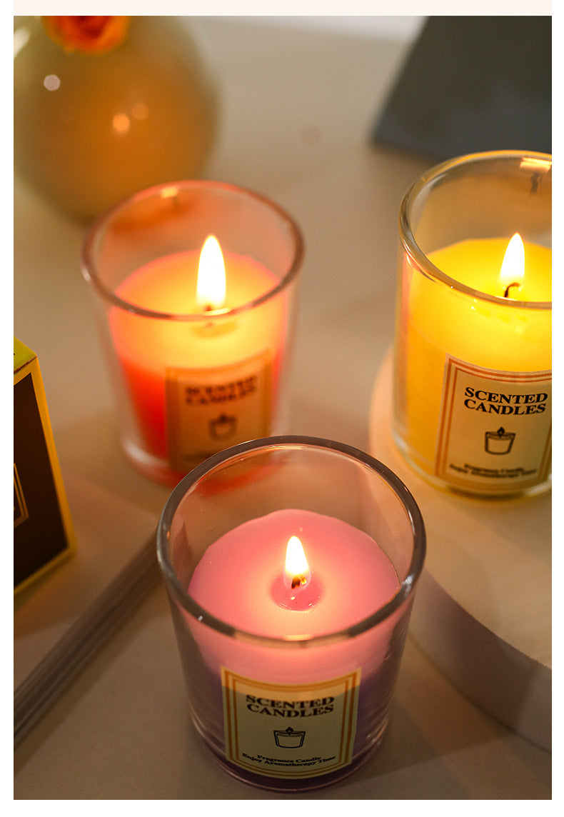 Simple Glass Cup Aromatherapy Candle Photography Atmosphere Props Decoration Creative Fragrance Holiday Atmosphere Props Candle