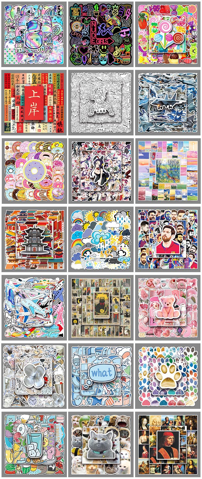 50 cartoon small train creative stickers skateboard luggage stickers laptop car motorcycle decoration