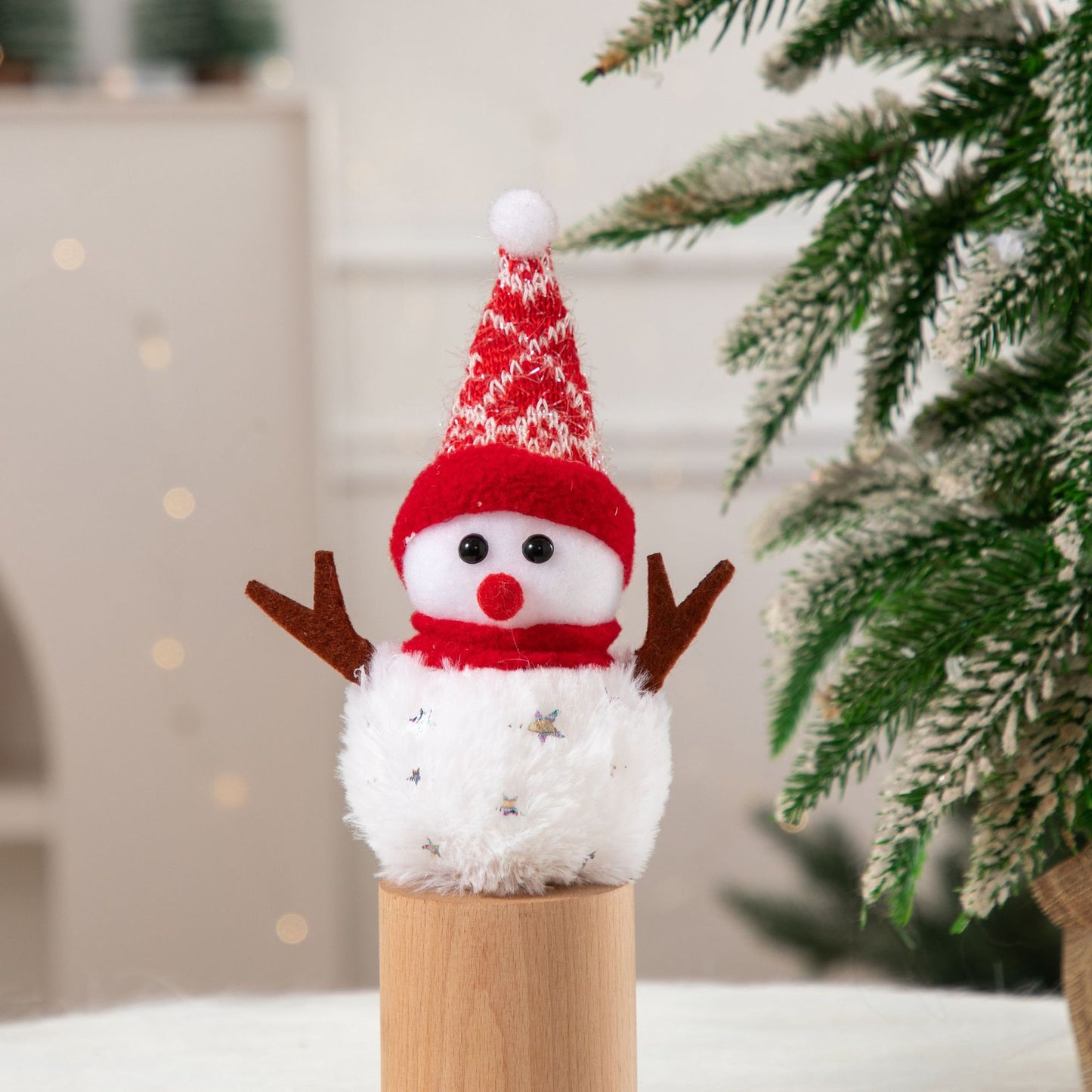 Cross-Border Antler Snowman Doll Christmas Decorations Cute Snowman Doll Christmas Ornaments Christmas Tree Decorations