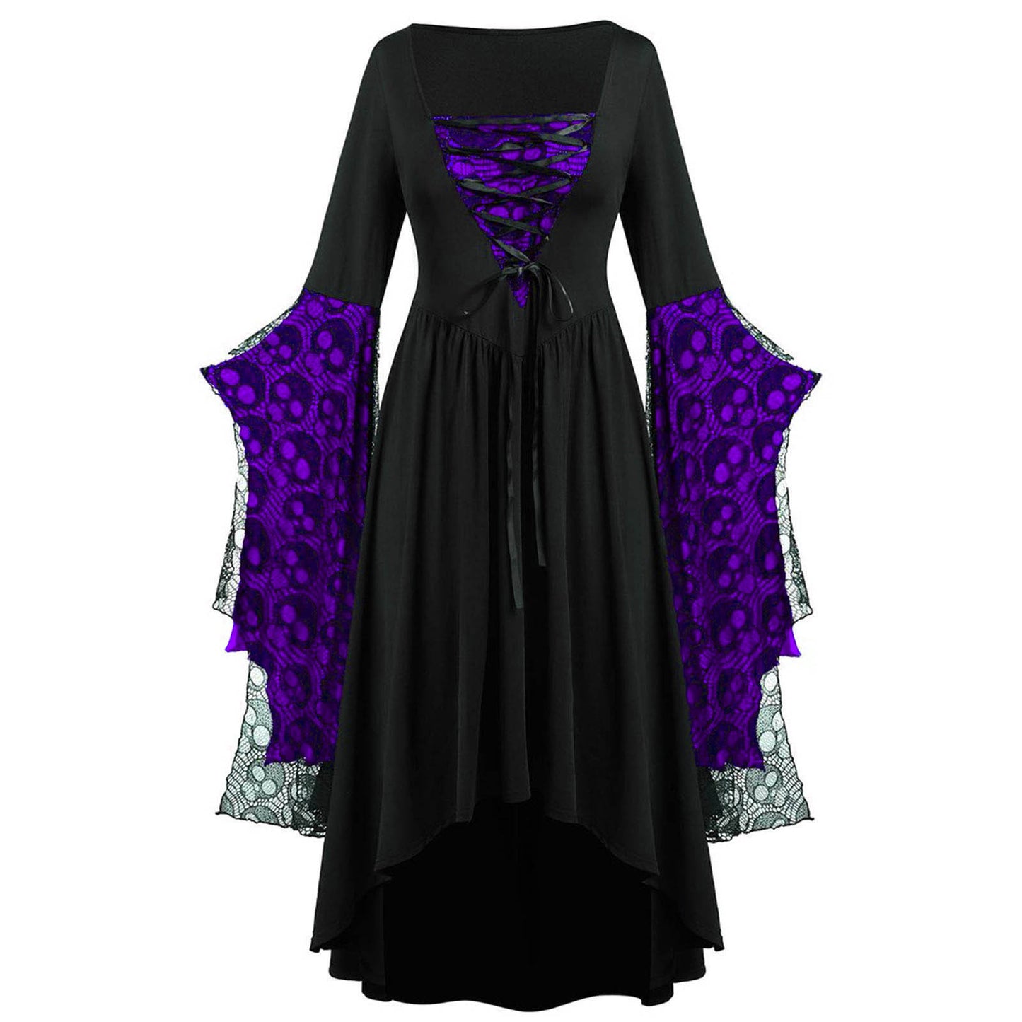 Hot-Selling Cross-Border Foreign Trade Halloween Role-Playing European and American Women's Clothing, Skull Strap Dress, Popular Style with Added Colors