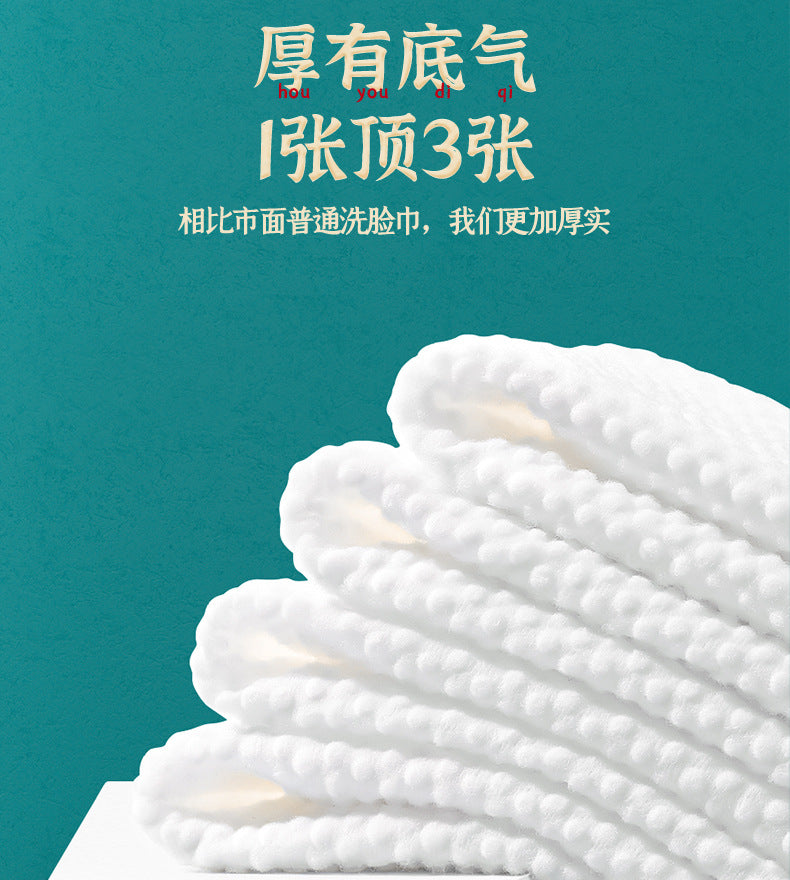 Hanging Disposable Face Wash Towel Bottom Cotton Soft Towel Family Pack Beauty Salon Wet and Dry Dual Use Thickened Large Package
