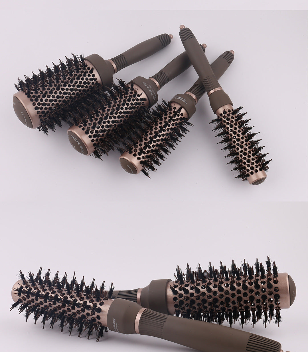 Pig Mane Hot Selling Roll Comb Round Comb Ceramic Roll Comb Four Series Roll Comb Large Pack Aluminum Tube Roll Comb Air Comb