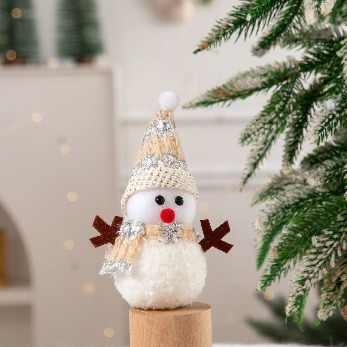 Cross-Border Antler Snowman Doll Christmas Decorations Cute Snowman Doll Christmas Ornaments Christmas Tree Decorations