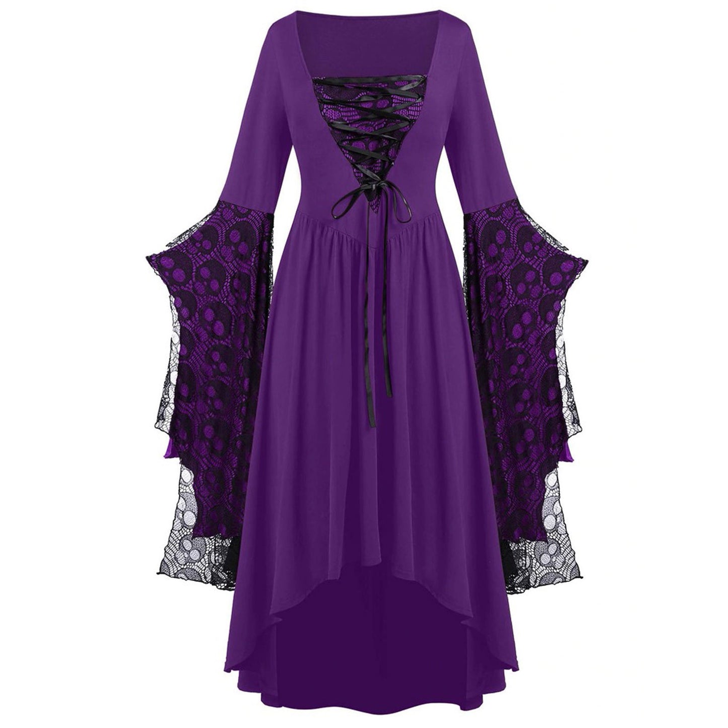 Hot-Selling Cross-Border Foreign Trade Halloween Role-Playing European and American Women's Clothing, Skull Strap Dress, Popular Style with Added Colors