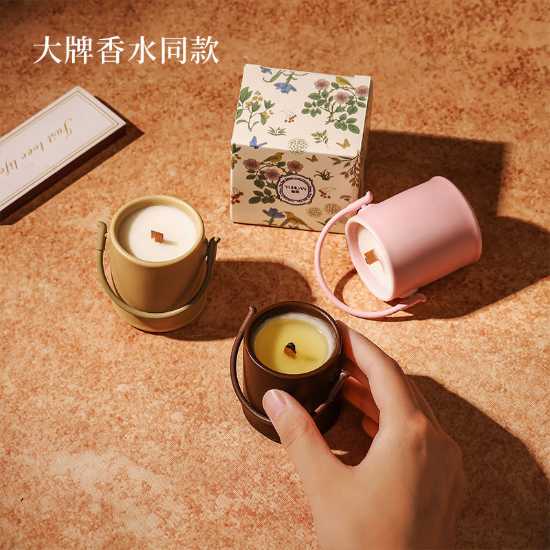 Creative Aromatherapy Candle Set Gift Box Q Version Essential Oil Candle Cross-Border Fragrance Indoor Decoration New Year Holiday Gift