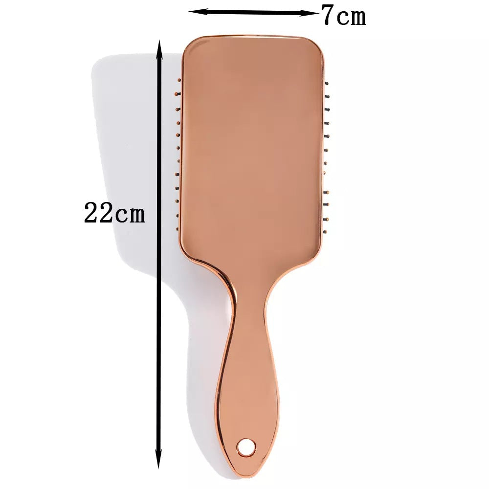 Square Electroplated Rose Gold Hair Massage Scalp Air Cushion Comb Women's Household Hair Shown Air Cushion Comb