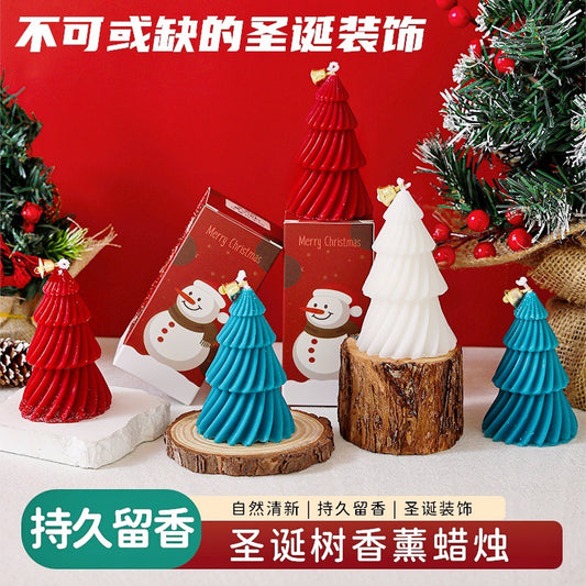 Wholesale Christmas Tree Scented Candles, Creative Fragrance Souvenirs, Christmas Atmosphere Decoration Ornaments, Handmade Candles