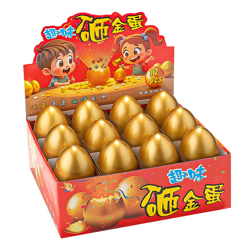 Children's Birthday Scene Decoration Party Game Atmosphere Props Smashing Golden Egg Blind Box Boy Little Boy Gift