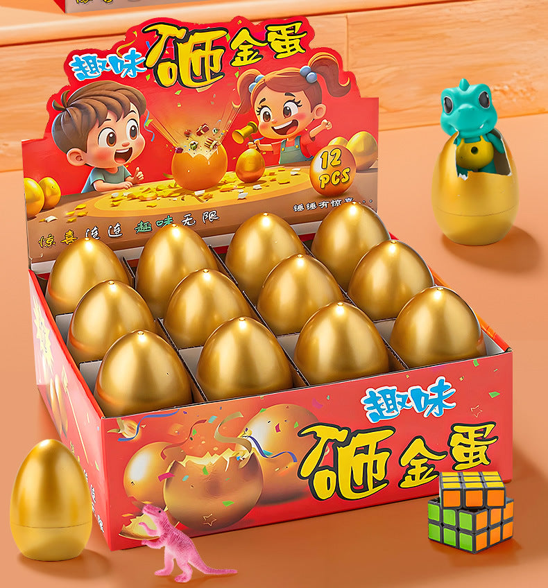 Children's Birthday Scene Decoration Party Game Atmosphere Props Smashing Golden Egg Blind Box Boy Little Boy Gift