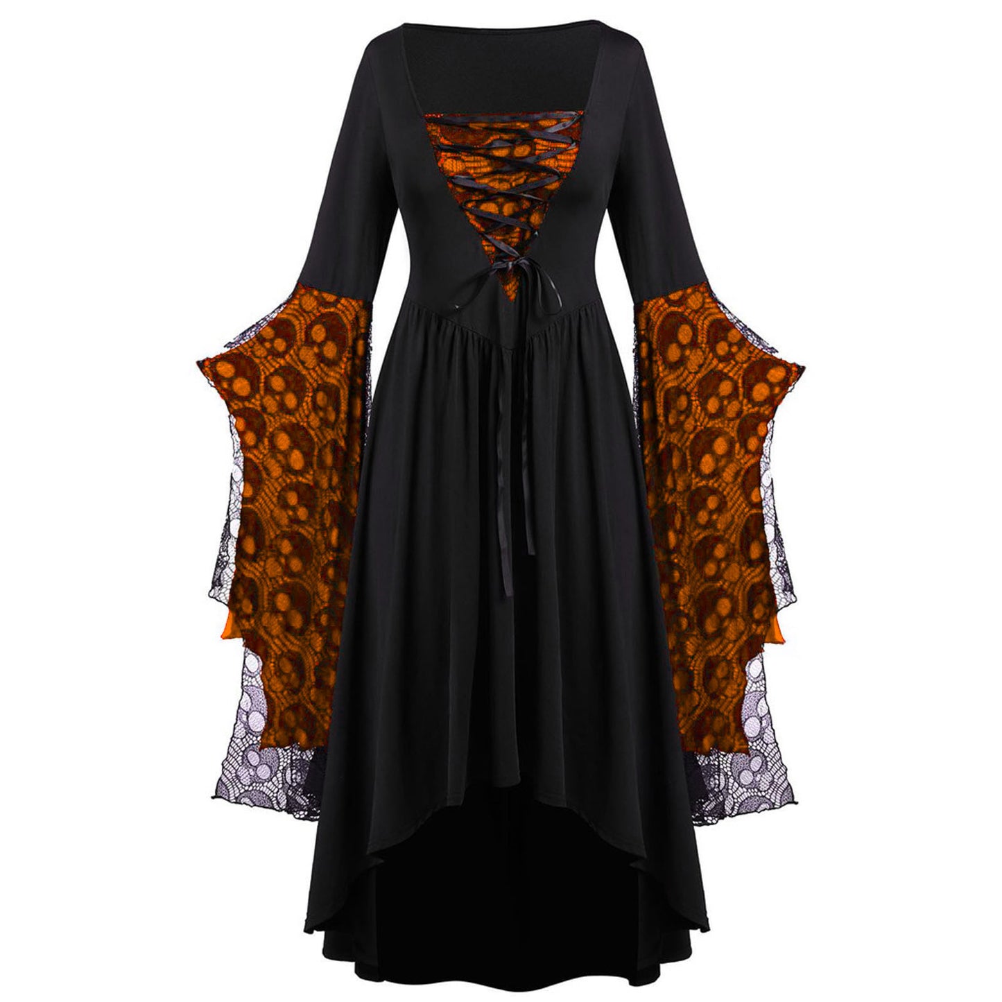 Hot-Selling Cross-Border Foreign Trade Halloween Role-Playing European and American Women's Clothing, Skull Strap Dress, Popular Style with Added Colors