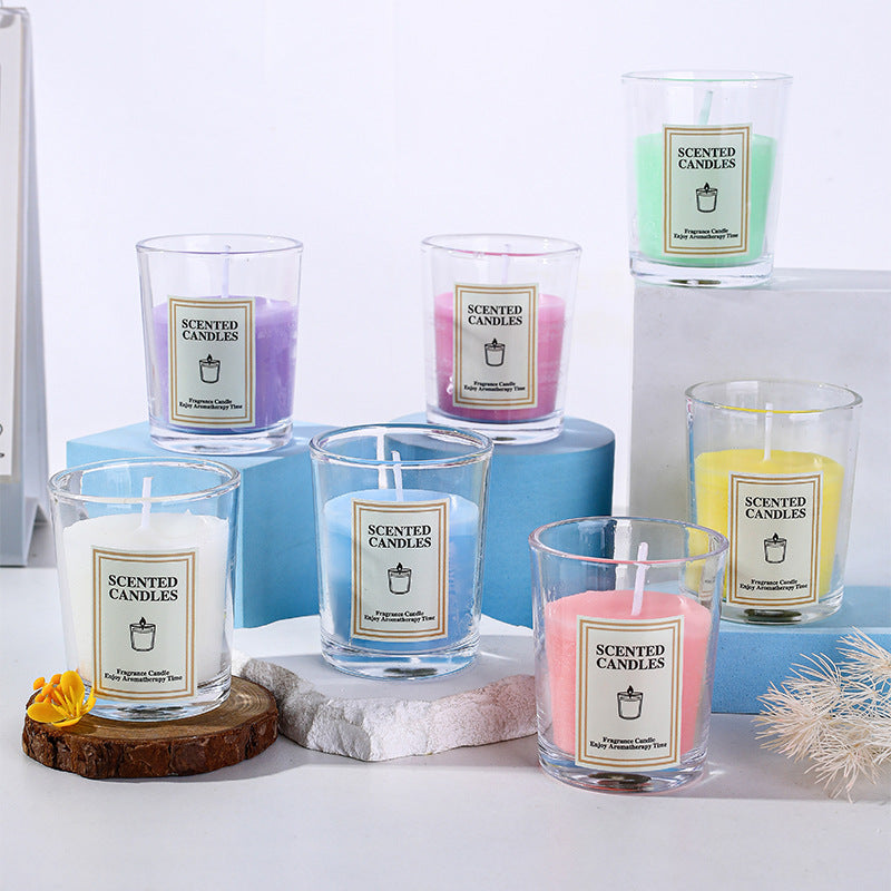 Simple Glass Cup Aromatherapy Candle Photography Atmosphere Props Decoration Creative Fragrance Holiday Atmosphere Props Candle