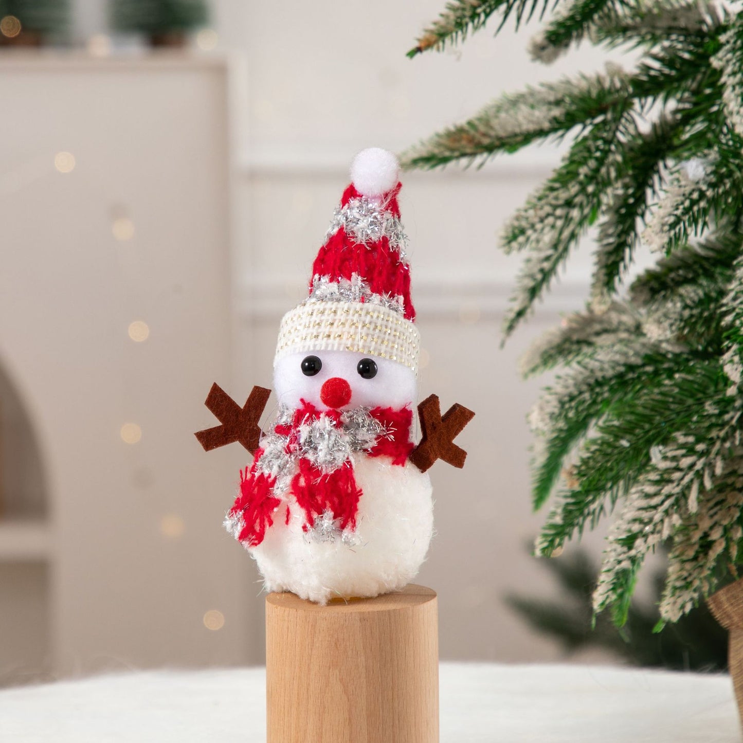 Cross-Border Antler Snowman Doll Christmas Decorations Cute Snowman Doll Christmas Ornaments Christmas Tree Decorations