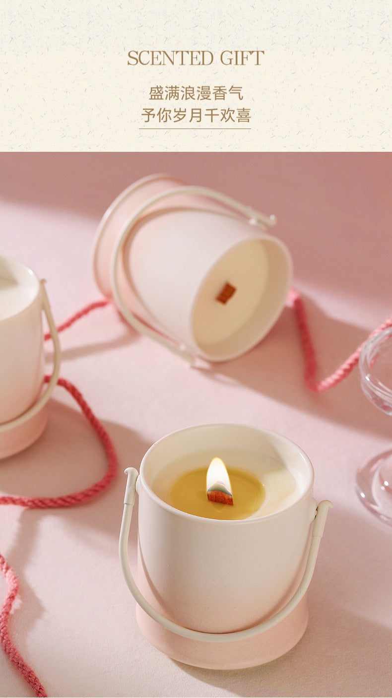 Creative Aromatherapy Candle Set Gift Box Q Version Essential Oil Candle Cross-Border Fragrance Indoor Decoration New Year Holiday Gift