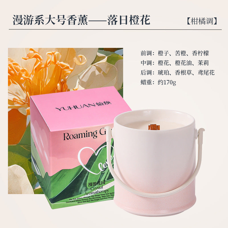 Creative Aromatherapy Candle Set Gift Box Q Version Essential Oil Candle Cross-Border Fragrance Indoor Decoration New Year Holiday Gift
