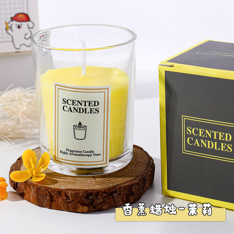 Simple Glass Cup Aromatherapy Candle Photography Atmosphere Props Decoration Creative Fragrance Holiday Atmosphere Props Candle