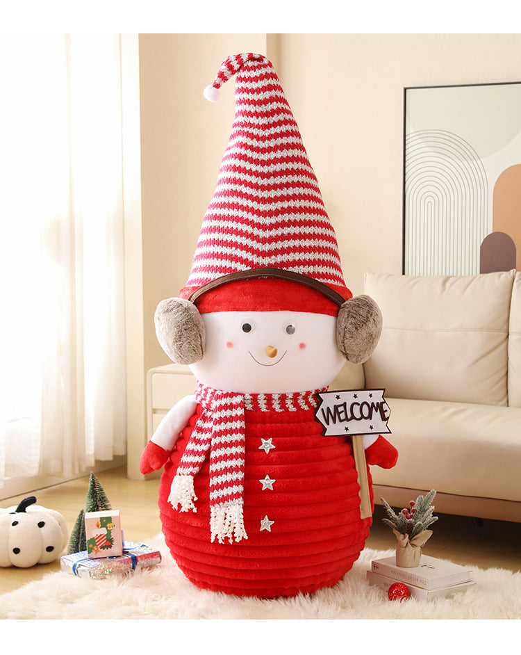 Cross-Border Antler Snowman Doll Christmas Decorations Cute Snowman Doll Christmas Ornaments Christmas Tree Decorations