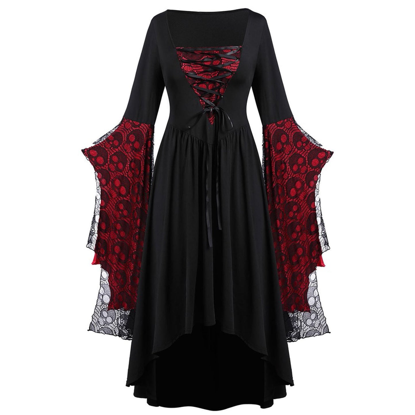 Hot-Selling Cross-Border Foreign Trade Halloween Role-Playing European and American Women's Clothing, Skull Strap Dress, Popular Style with Added Colors