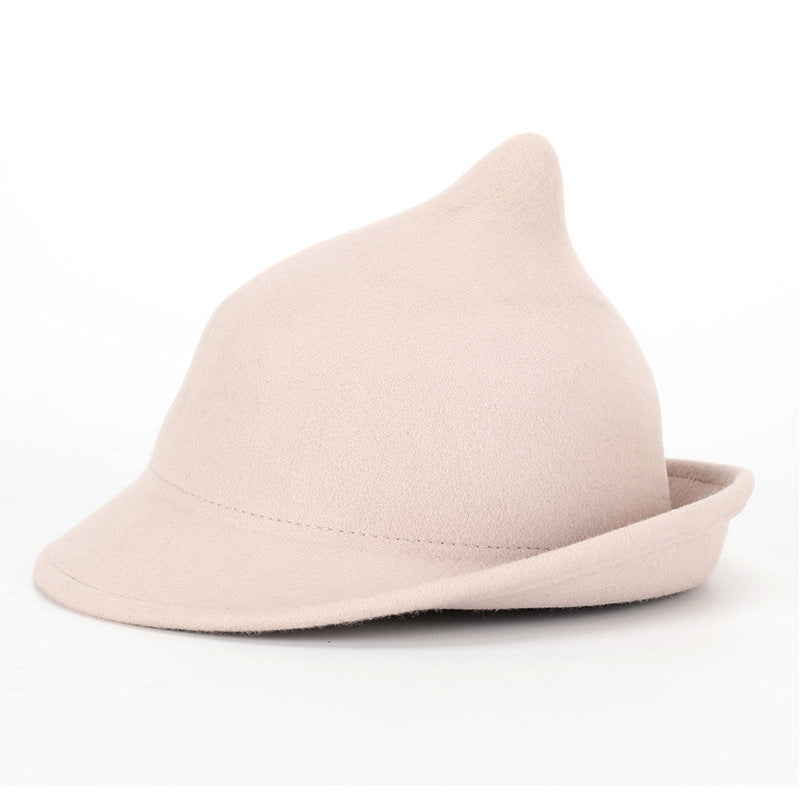 European and American Personalized Magic Hat Pointed Felt Hat Magic Hat Halloween Stage Performance Hat Rolled Edge Wool Witch Hat