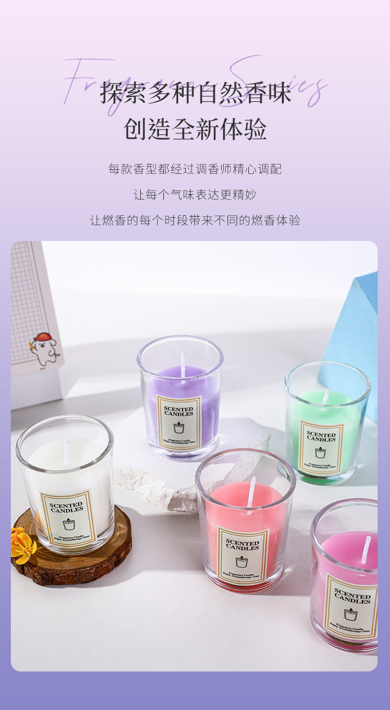 Simple Glass Cup Aromatherapy Candle Photography Atmosphere Props Decoration Creative Fragrance Holiday Atmosphere Props Candle