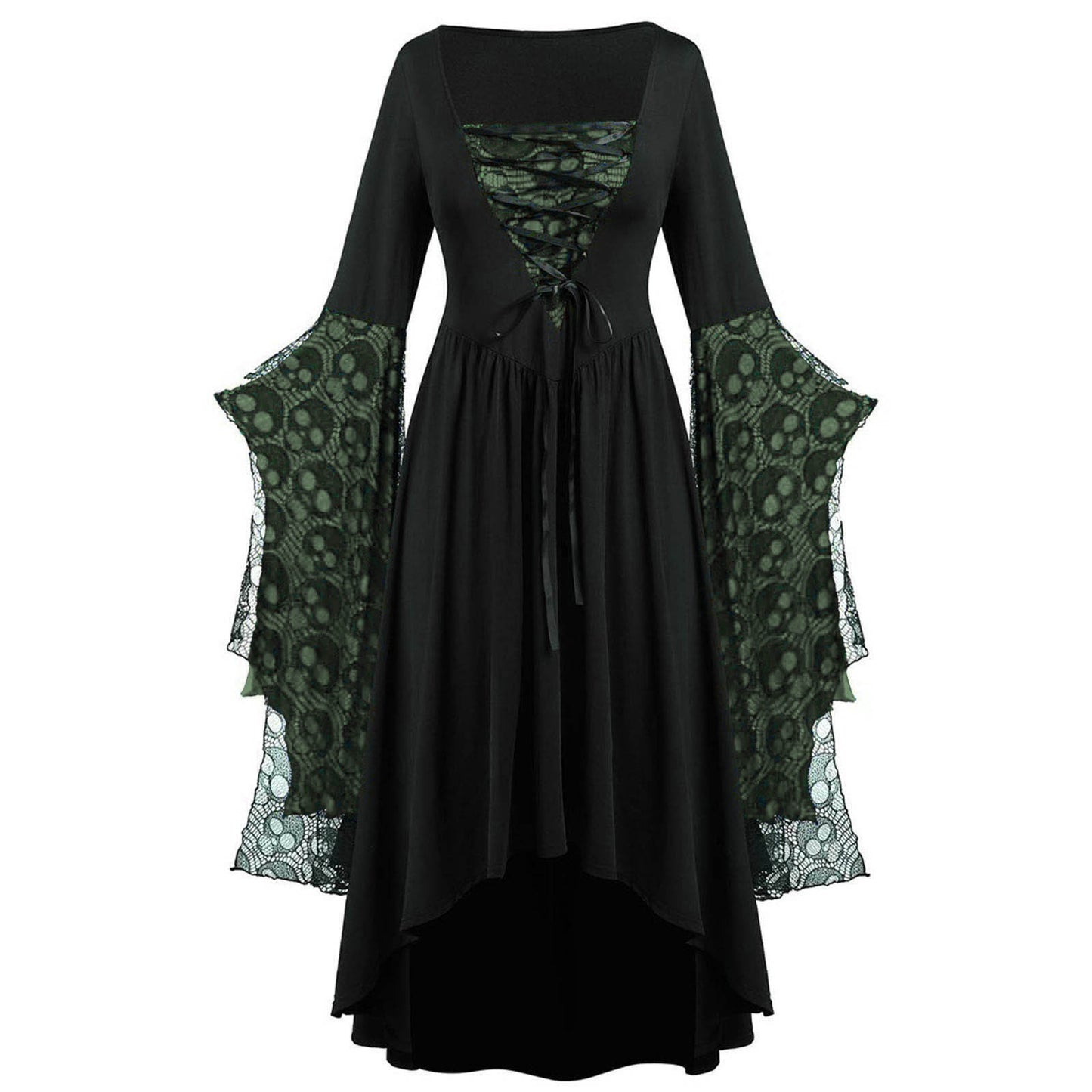 Hot-Selling Cross-Border Foreign Trade Halloween Role-Playing European and American Women's Clothing, Skull Strap Dress, Popular Style with Added Colors