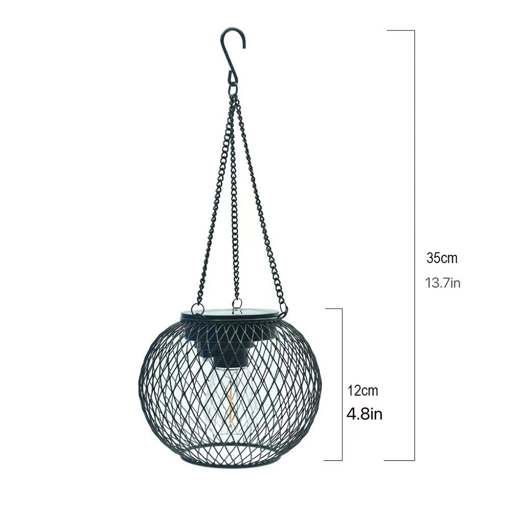 Solar Lights, Cross-Border Iron Lanterns, Garden Waterproof Mesh Woven Lights, Courtyard Decorative Lights, Solar Garden Hanging Lights
