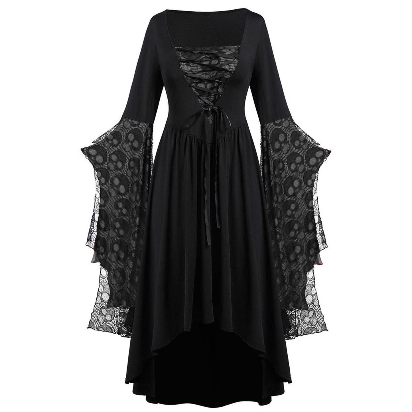 Hot-Selling Cross-Border Foreign Trade Halloween Role-Playing European and American Women's Clothing, Skull Strap Dress, Popular Style with Added Colors