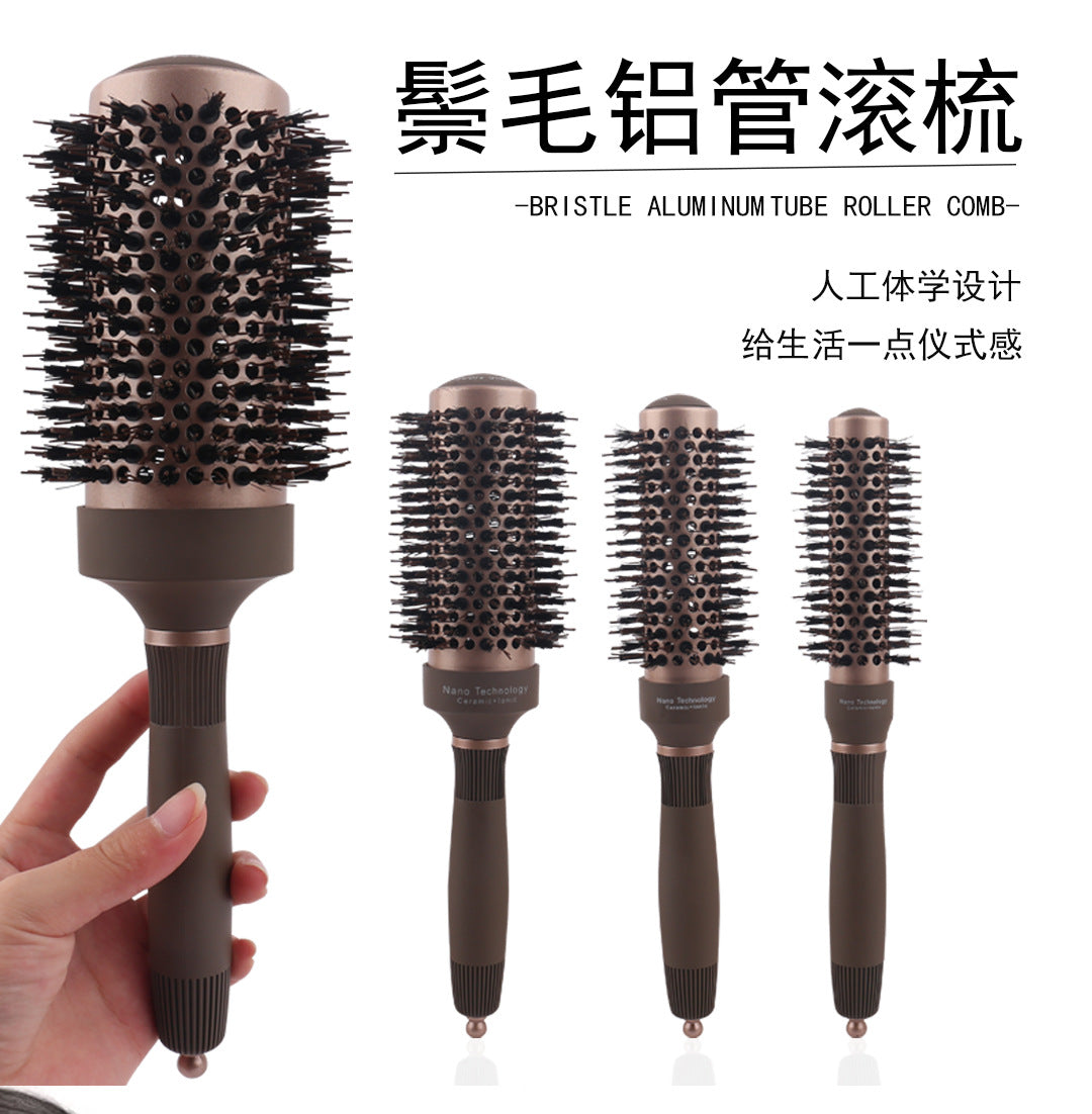 Pig Mane Hot Selling Roll Comb Round Comb Ceramic Roll Comb Four Series Roll Comb Large Pack Aluminum Tube Roll Comb Air Comb
