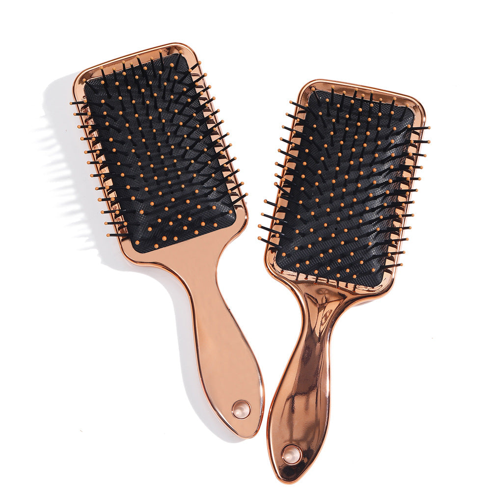 Square Electroplated Rose Gold Hair Massage Scalp Air Cushion Comb Women's Household Hair Shown Air Cushion Comb