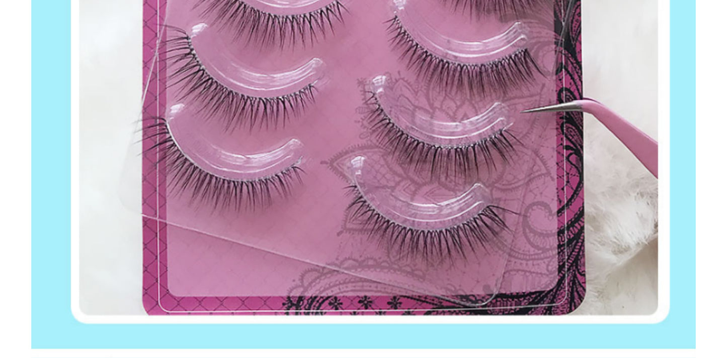 Nanman Xiaofang Baiyueguang Korean Jennie's Same Style Eye Tail Lengthening Natural Daily False Eyelashes Curled