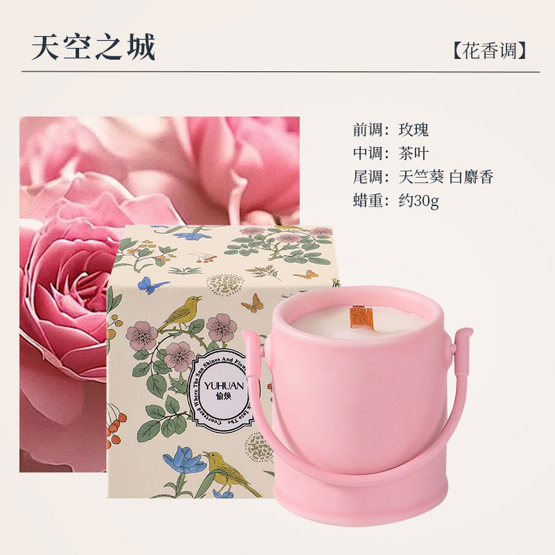Creative Aromatherapy Candle Set Gift Box Q Version Essential Oil Candle Cross-Border Fragrance Indoor Decoration New Year Holiday Gift