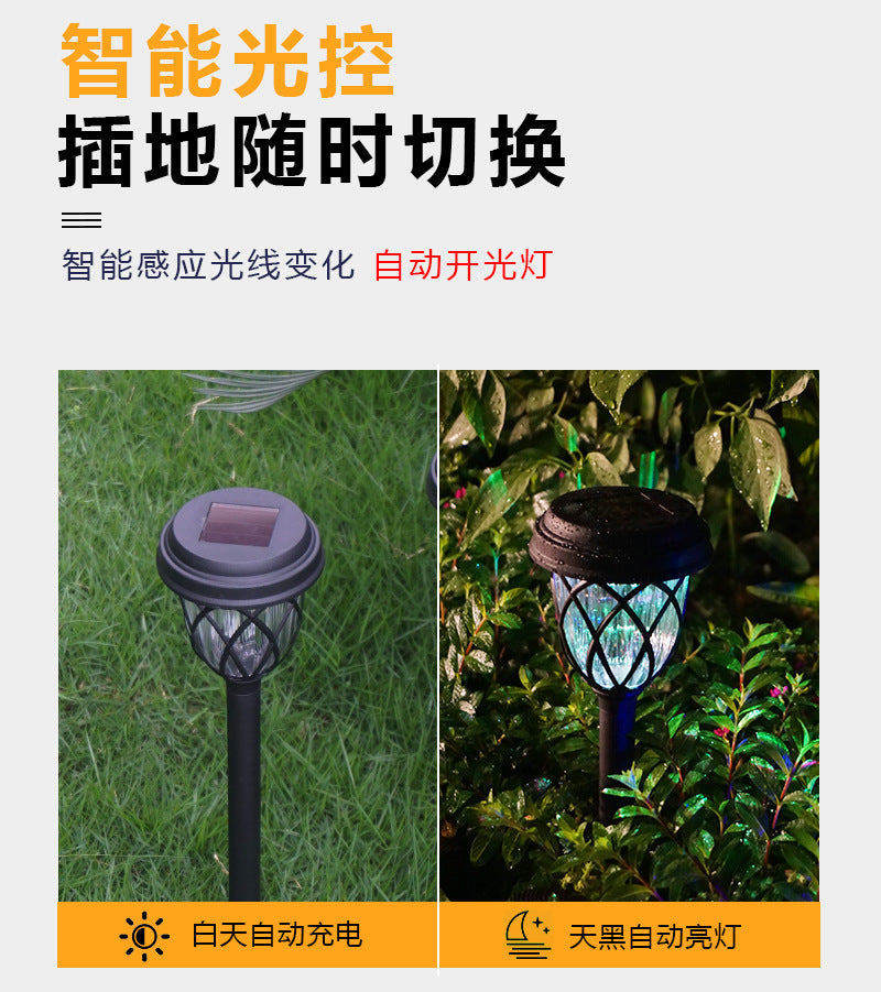 Amazon Cross-Border Solar Outdoor Courtyard Lamp Lawn Lamp Garden Led Decorative Lamp House Ground Lamp Rainproof