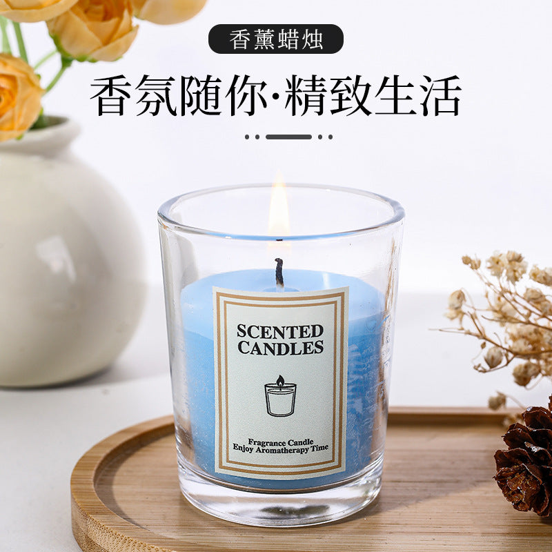 Simple Glass Cup Aromatherapy Candle Photography Atmosphere Props Decoration Creative Fragrance Holiday Atmosphere Props Candle