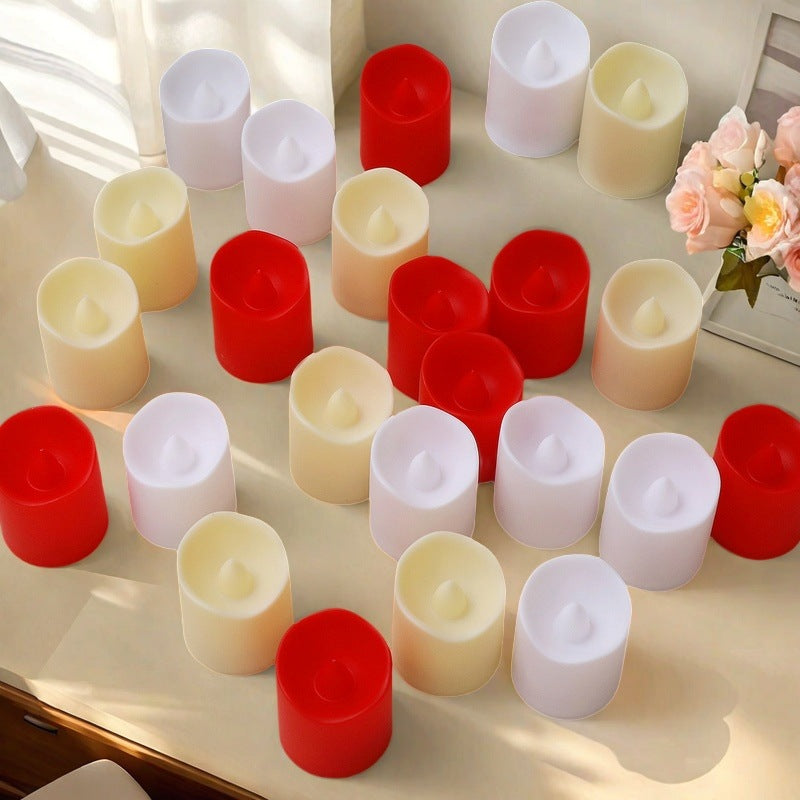 Led Wavy Mouth Candle Light Holiday Wedding Props Birthday Confession Decorations Atmosphere Light Christmas Electronic Candle