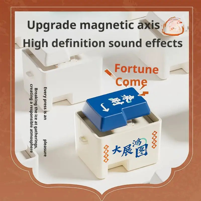 1 Keyboard Fortune Keyboard Fidget Toy for Adults Stress Relief, Portable Keyboard Fidget Toy Lighted Key Clicker Toy with Sound